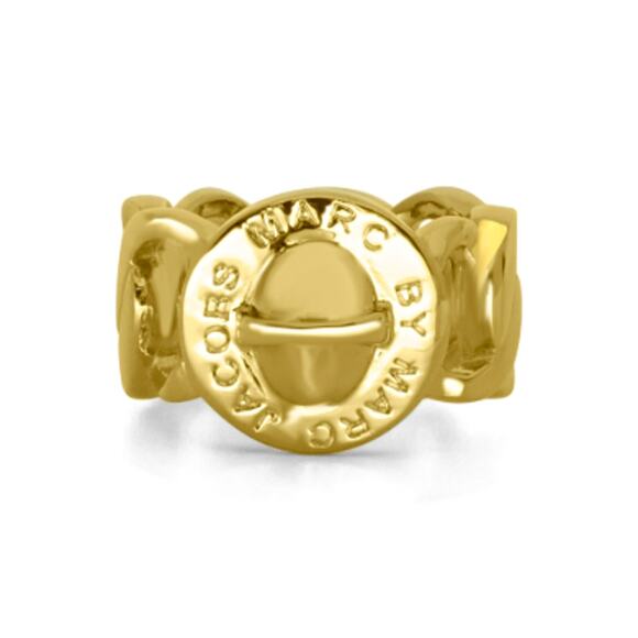MARC BY MARC JACOBS Gold Katie Turnlock Ring Size S/M - Picture 2 of 6